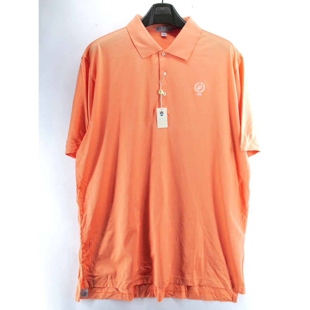NWT Peter Millar Polo Orange Mimosa Mens XXL Nassau Country Club Golf Shirt 2XL